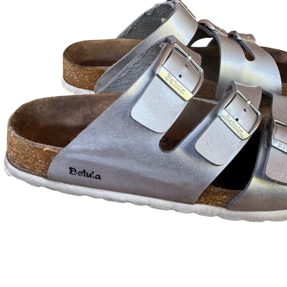 Betula by Birkenstock Leo Soft Footbed Sandal Size 38 Narrow Fit / US W7 M 5 - Picture 6 of 12